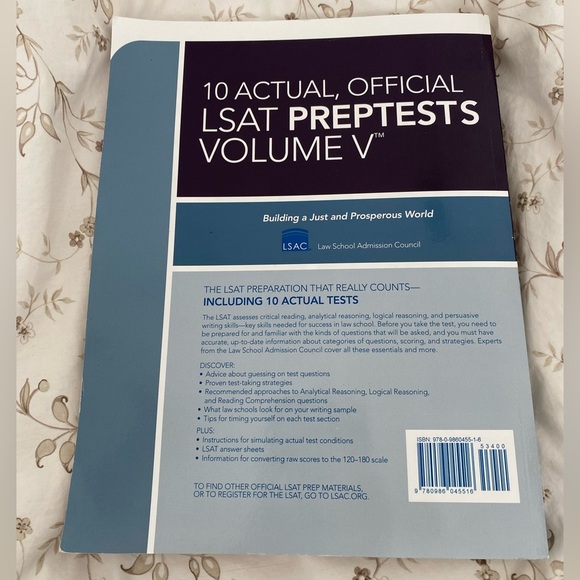 LSAC 10 Actual, Official LSAT Pretests Volume V - Picture 3 of 3